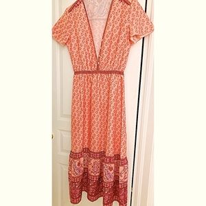 Maternity one piece summer dress, short sleeves, size S